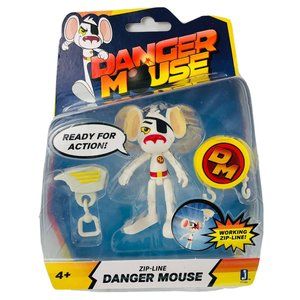 Danger Mouse Action Figure Working Zip Line Collectible Cartoon Character New
